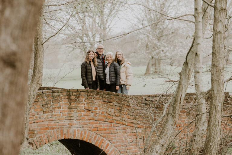 family with teenage girls in Wollaton park
