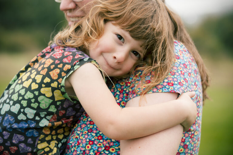 daughter hugging mum