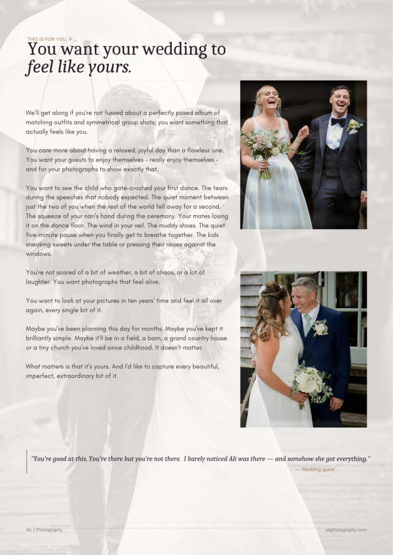 Laughing bride and groom outside their ceremony, with a relaxed, joyful wedding story by Nottingham photographer Ali J Photography
